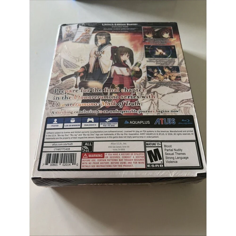 Utawarerumono: Mask Of Truth Launch Edition Bonus (Playstation4 PS4) Brand New